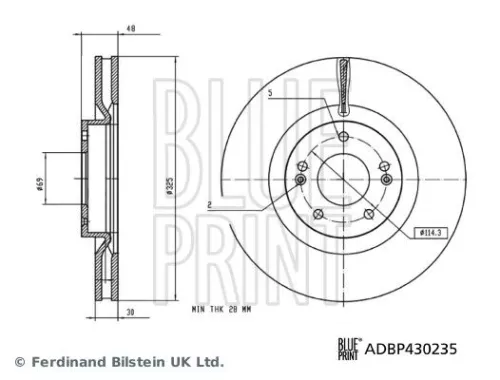 Remschijf BLUE PRINT ADBP430235)