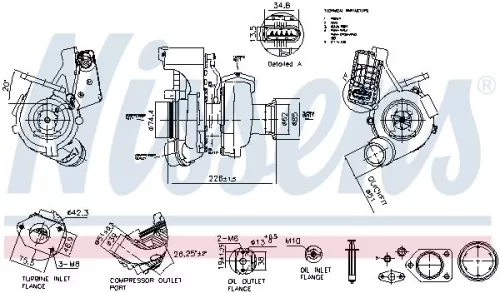 Oplader, opladen (supercharged/turbocharged) NISSENS 93564)