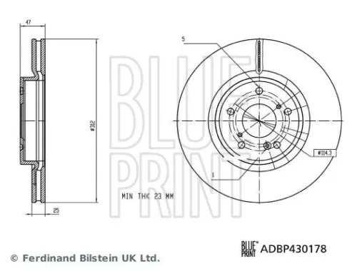 Remschijf BLUE PRINT ADBP430178)