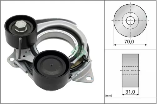 Riemspanner, V-geribbelde riem Schaeffler INA 534 1010 10)