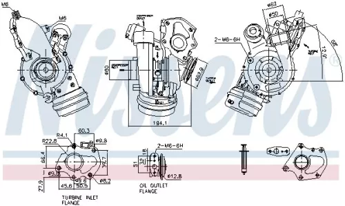Oplader, opladen (supercharged/turbocharged) NISSENS 93856)