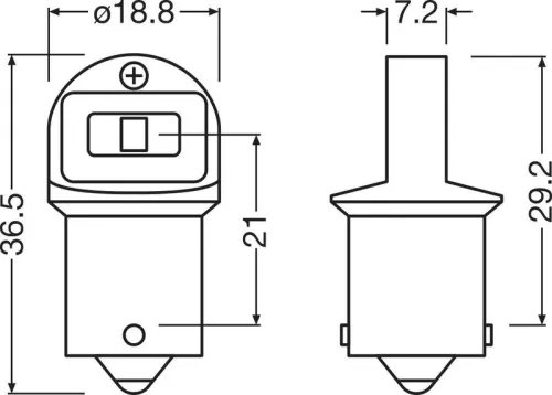 Lamp, extra remlicht ams-OSRAM 5007DWP-2BL)