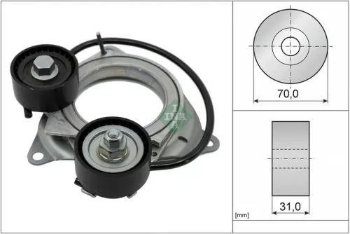 Riemspanner, V-geribbelde riem Schaeffler INA 534 1011 10)