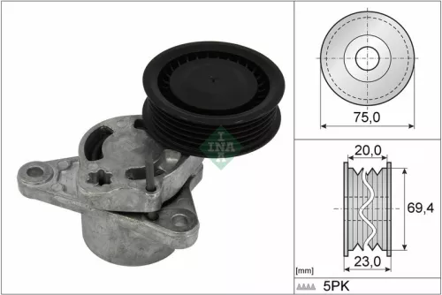 Riemspanner, V-geribbelde riem Schaeffler INA 534 0822 10)