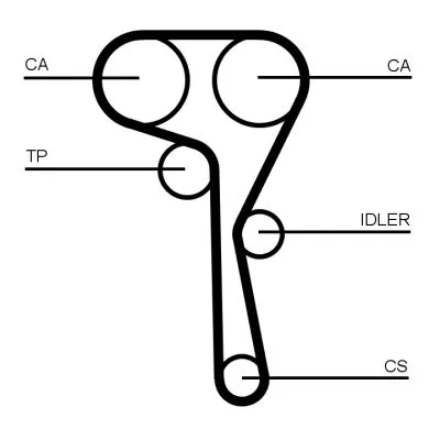 Water Pump & Timing Belt Kit CONTINENTAL CTAM CT1167WP6PRO)