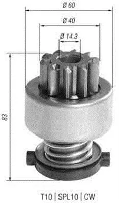 Tandwiel, starter MAGNETI MARELLI 940113020393)