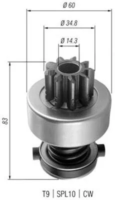 Tandwiel, starter MAGNETI MARELLI 940113020358)