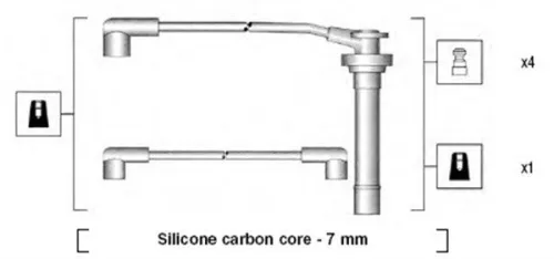 Ontstekingskabelset MAGNETI MARELLI 941295040853)